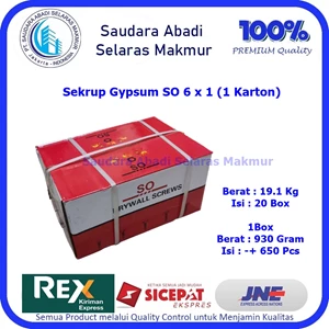 Sekrup Gypsum SO 6x1 (1 Karton)